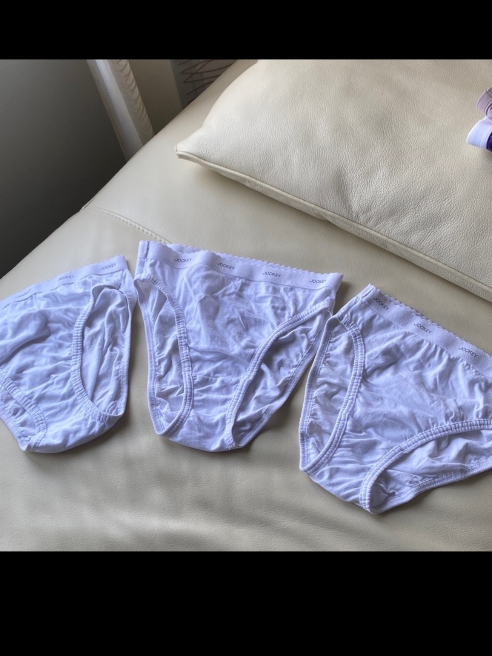 Jockey White coton Elance Briefs - set of 3 - brand new, never worn